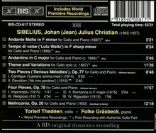 Jean Sibelius (1865-1957): Sämtliche Werke f.Cello &amp; Klavier, CD