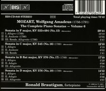 Wolfgang Amadeus Mozart (1756-1791): Klaviersonaten Vol.6, CD