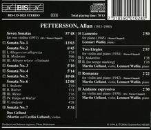 Allan Pettersson (1911-1980): Sonaten für 2 Violinen Nr. 1-7, CD
