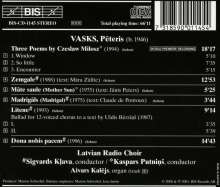 Peteris Vasks (geb. 1946): Three Poems by Czeslaw Milosz, CD