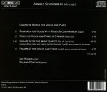 Arnold Schönberg (1874-1951): Werke für Violine &amp; Klavier, CD