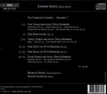 Edvard Grieg (1843-1907): Sämtliche Lieder Vol.7, CD