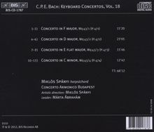 Carl Philipp Emanuel Bach (1714-1788): Sämtliche Cembalokonzerte Vol.18, CD