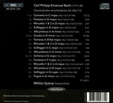 Carl Philipp Emanuel Bach (1714-1788): Klavierwerke "Clavierstücke verschiedener Art Wq.112", CD
