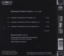 Bernhard Crusell (1775-1838): Klarinettenkonzerte Nr.1-3 (opp.1,5,11), Super Audio CD