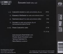 Edouard Lalo (1823-1892): Concerto Russe für Violine &amp; Orchester op.29, Super Audio CD