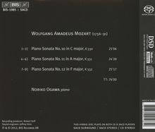 Wolfgang Amadeus Mozart (1756-1791): Klaviersonaten Nr.10-12, Super Audio CD