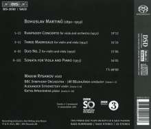 Bohuslav Martinu (1890-1959): Rhapsodie-Konzert für Viola &amp; Orchester, Super Audio CD