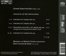 Johann Sebastian Bach (1685-1750): Cembalokonzerte BWV 1060-1062, Super Audio CD