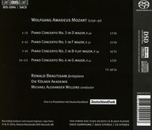 Wolfgang Amadeus Mozart (1756-1791): Klavierkonzerte Nr.1-4, Super Audio CD