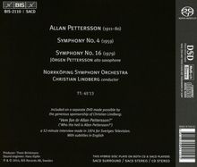 Allan Pettersson (1911-1980): Symphonien Nr.4 &amp; 16, 1 Super Audio CD und 1 DVD