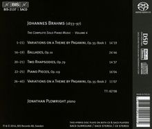 Johannes Brahms (1833-1897): Paganini-Variationen op.35, Super Audio CD