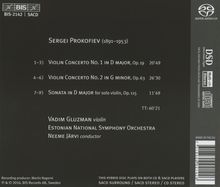 Serge Prokofieff (1891-1953): Violinkonzerte Nr.1 &amp; 2, Super Audio CD