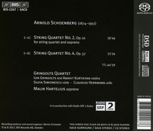 Arnold Schönberg (1874-1951): Streichquartette Nr.2 &amp; 4, Super Audio CD