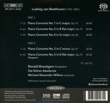 Ludwig van Beethoven (1770-1827): Klavierkonzerte Nr.1-5, 2 Super Audio CDs