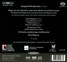 Krzysztof Penderecki (1933-2020): Lukas-Passion ("Passio et Mors Domini nostri Jesu Christi secundem Lucam"), Super Audio CD