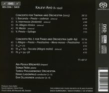 Kalevi Aho (geb. 1949): Klavierkonzert Nr.1, Super Audio CD