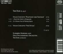 Tan Dun (geb. 1957): Violinkonzerte "Fire Ritual" &amp; "Rhapsody and Fantasia", Super Audio CD