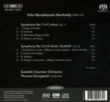 Felix Mendelssohn Bartholdy (1809-1847): Symphonien Nr.1 &amp; 3, Super Audio CD