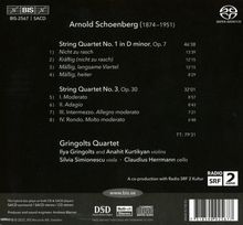 Arnold Schönberg (1874-1951): Streichquartette Nr.1 &amp; 3 (op.7 &amp; op.30), Super Audio CD
