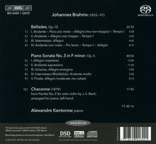 Johannes Brahms (1833-1897): Klaviersonate Nr.3 op.5, Super Audio CD