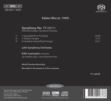 Titel: Symphony No. 17 von Kalevi Aho. Lahti Symphony Orchestra, Leitung: Erkki Lasonpalo. Dauer: 60'23.