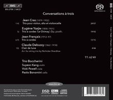 "Conversations à trois" von Jean Cras, Eugène Ysaÿe, Jean Françaix, Claude Debussy; Dauer: 62:49. Trio Boccherini.