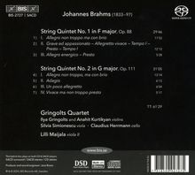 Johannes Brahms (1833-1897): Streichquintette Nr.1 &amp; 2, Super Audio CD