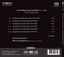 Carl Philipp Emanuel Bach Berlin Symphonies. Arte dei Suonatori, Marcin Świątkiewicz, Dauer: 64:50.