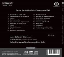 Album "Berlin! Berlin! Berlin! - Kabarett und Exil" mit 19 Titeln. Anne Sofie von Otter und Adam Benzwi sind beteiligt. Laufzeit: 55:02.
