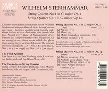 Wilhelm Stenhammar (1871-1927): Streichquartette Nr.1 &amp; 2, CD