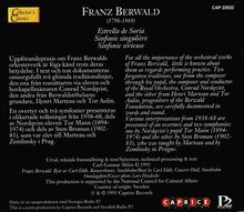 Franz Berwald (1796-1868): Symphonien serieuse &amp; singuliere, 2 CDs