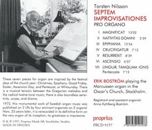 Torsten Nilsson (1920-1999): Improvisationen für Orgel, CD