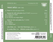 Yngve Sköld (1899-1992): Sonate für Cello &amp; Klavier op.27, CD