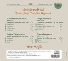 Hans Enflo - Music for violin solo, CD