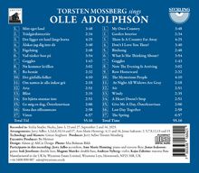 „TORSTEN MOSSBERG sings OLLE ADOLPHSON“. Liste von 17 Songs mit ihren Längen in Schwedisch und Englisch.
