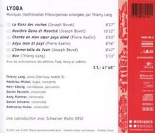 Thierry Lang (geb. 1956): Lyoba - Musiques traditionelles fribourgeoises, CD