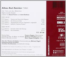 Alfons Karl Zwicker (geb. 1952): Der Tod und das Mädchen (Oper in sechs Szenen), 2 CDs