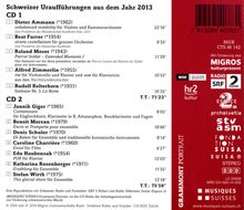 Grammont Selection 7 - Schweizer Uraufführungen aus dem Jahr 2013, 2 CDs