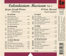 Gregor Joseph Werner (1695-1766): Musikalischer Kalender Vol.1, CD