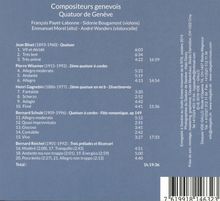Quatuor de Geneve - Compositeurs genevois, CD