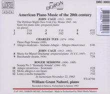 William Grant Nabore - Amerikanische Klaviermusik des 20.Jh., CD
