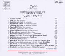 Männerchor La Communaute Israelite de Lausanne, CD