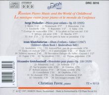 Christian Favre spielt russische Musik, CD