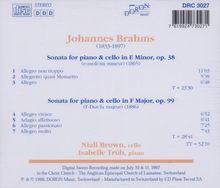 Johannes Brahms (1833-1897): Cellosonaten Nr.1 &amp; 2, CD