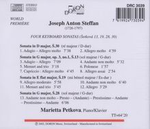 Josef Anton Steffan (1726-1797): Klaviersonaten in D,Es,G,G, CD