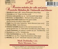 Mark Drobinsky &amp; Boris Mersson - Russische Melodien für Violoncello und Klavier, CD