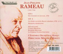 Jean Philippe Rameau (1683-1764): Concerts en Sextuor Nr.1-6, 2 CDs