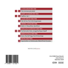 Lili Boulanger, Trois morceaux pour piano; Robert Schumann, Papillons, Op. 2; Claude Debussy, Clair de lune.