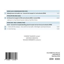 Textaufstellung zu Musikstücken mit Dauerangabe. Unten: Musiker und Orchesterinformationen. Barcode sichtbar.